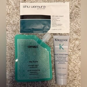 hair care minis bundle | amika + kérastase + shu uemura